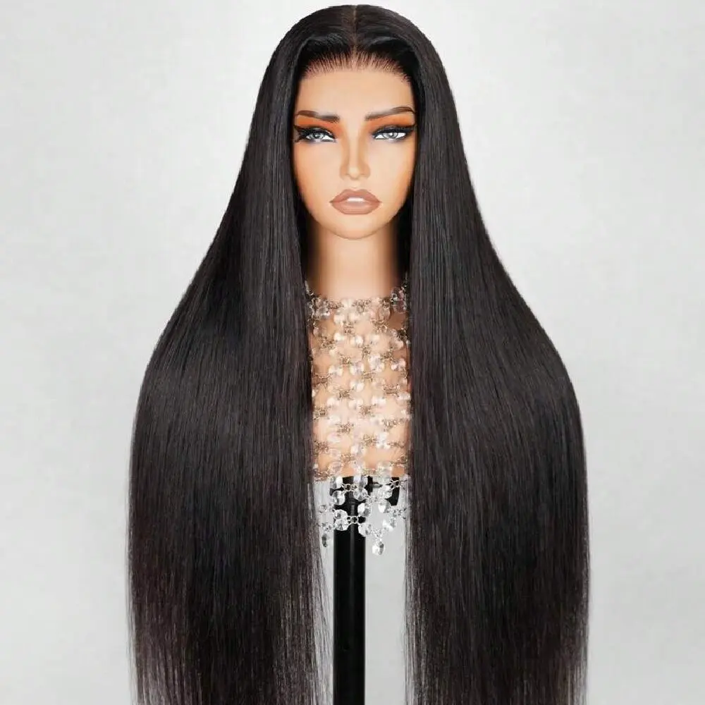 

200% Density 13x4 13x6 HD Transparent Front Lace wig 40 42 Inch Long Straight 5x5 Brazilian Human Hair Pre plucked Wig