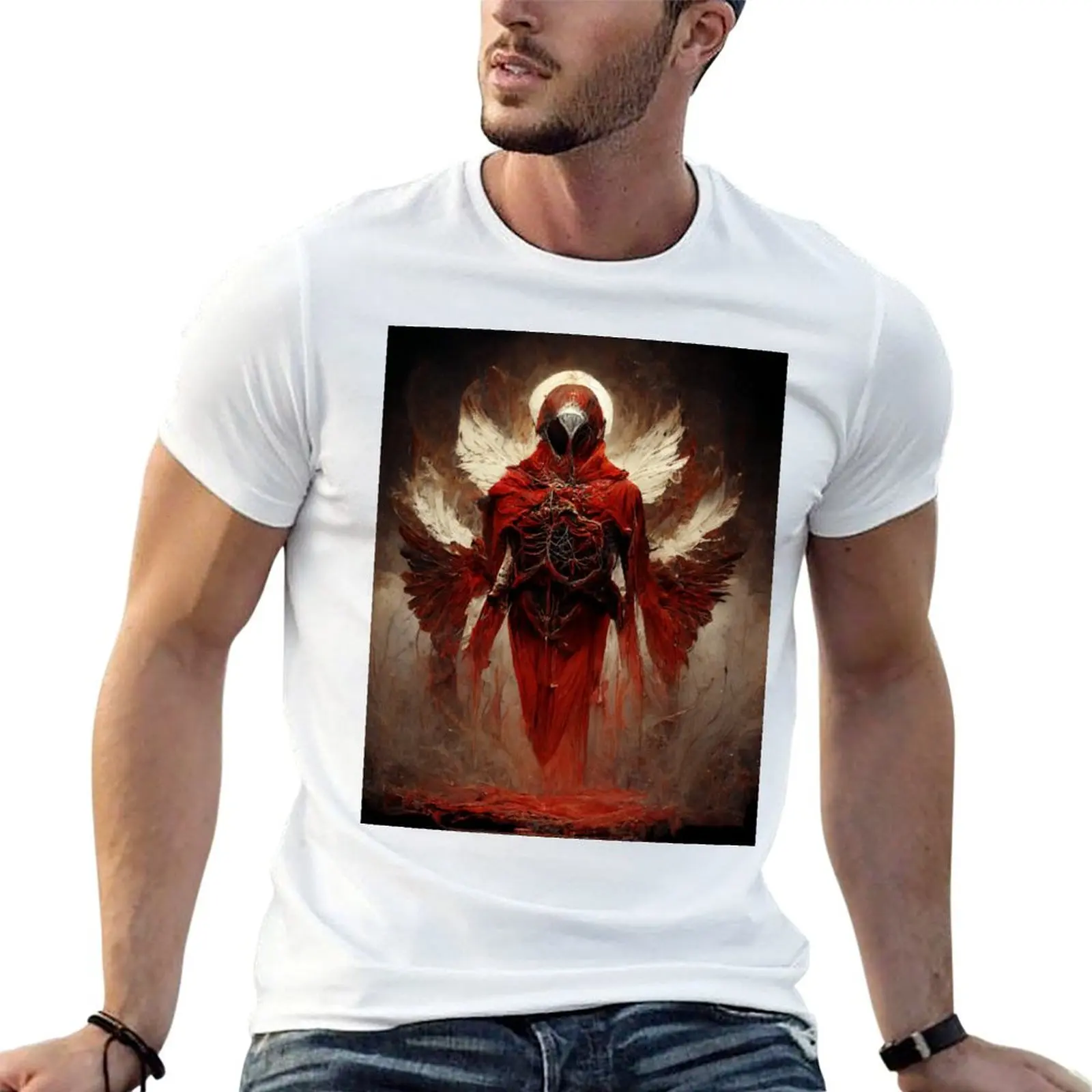 Crimson Seraph T-Shirt Classic Print Short Sleeve Shirt