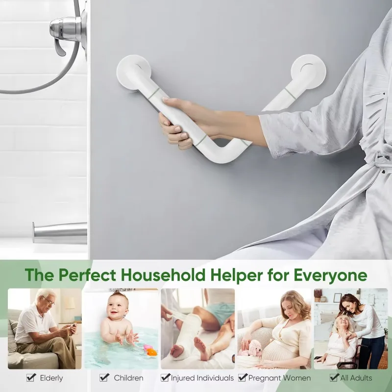 L-Shaped Toilet Bathroom Safety Rail Grab Bar Elderly And Disabled Stair Handle Strong Load Stainless Steel Wall Mount Support