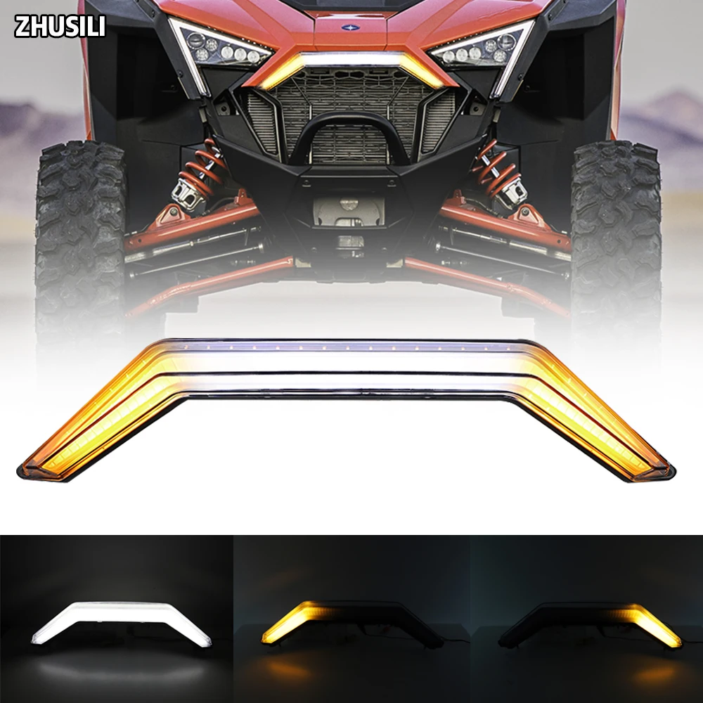 ATV UTV Front Accent Light Turn Signal LED Center Grill Fang Light For Polaris RZR PRO XP/4 2020-2021 RZR PRO R 2022 #2884346