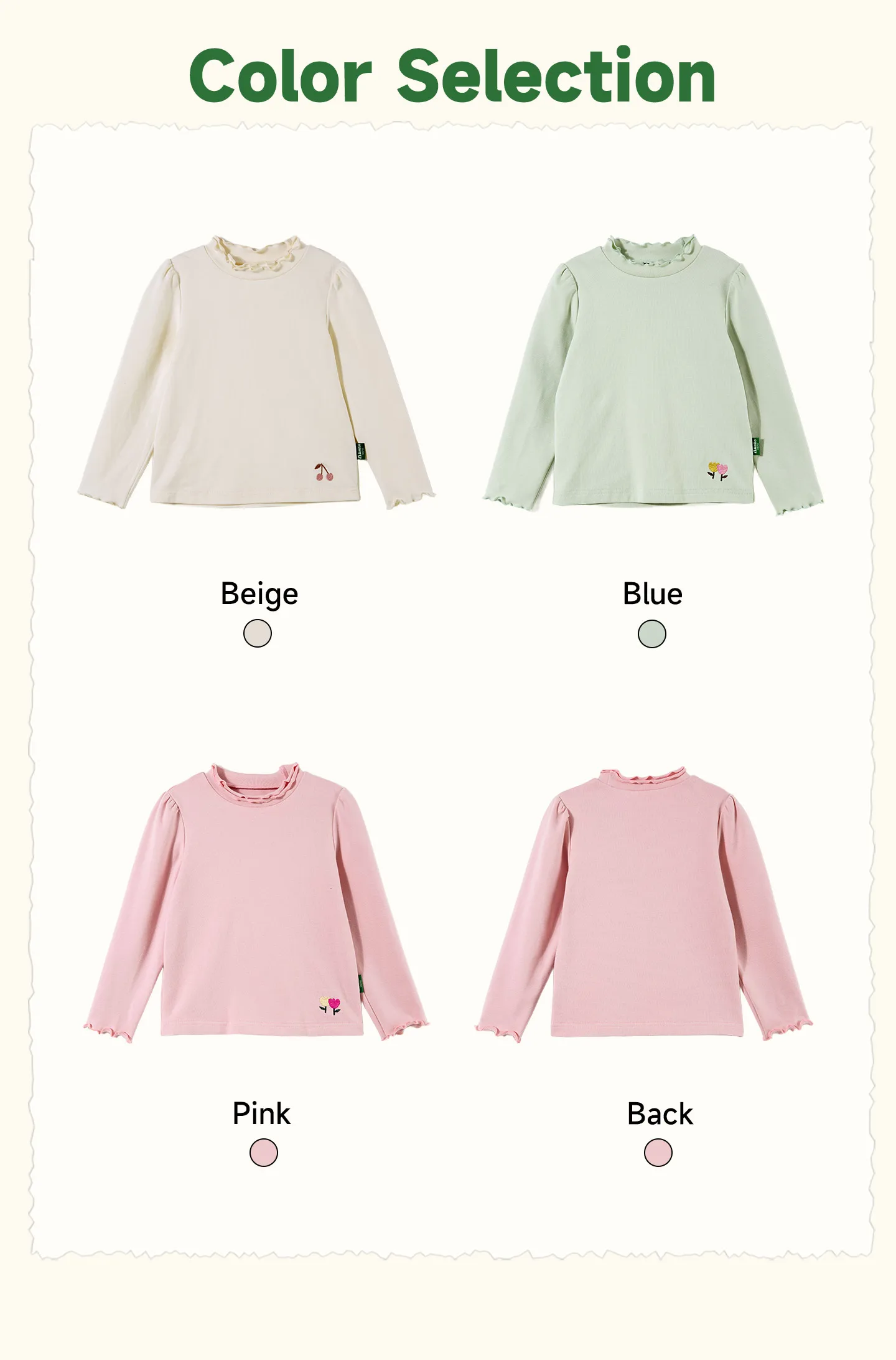 Amila 2026 Herbst Neue Kinder Mädchen Rüschen-Langarm-T-Shirt Romantische Rüschen Mehrschichtig Süß Niedlich Alltagstaugliches Vielseitiges Oberteil – Detail 6