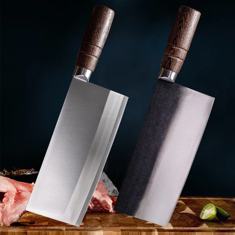 8Inches Slicing Knife Stainless Steel Razor Sharp Meat Cleaver Chef Cutting Chinese Fish Bone Cutting Kitchen Knife