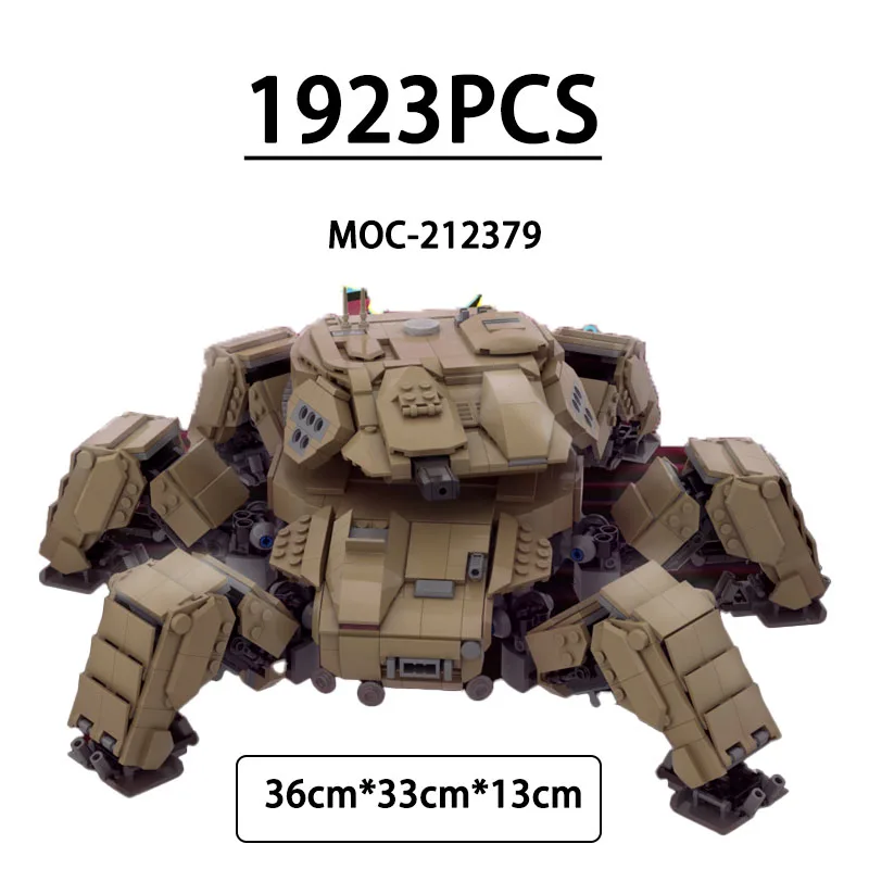 MOC-212379 Building Block Military Small Top Turret Model Decoration, 1923 Pieces, Children's Birthday and Christmas Toy Gift
