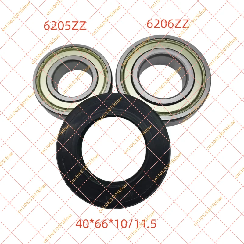 40 66 10/11.5 Oil Seal 6205Z 6206Z Bearing KIT   For Hair Washing machine Parts