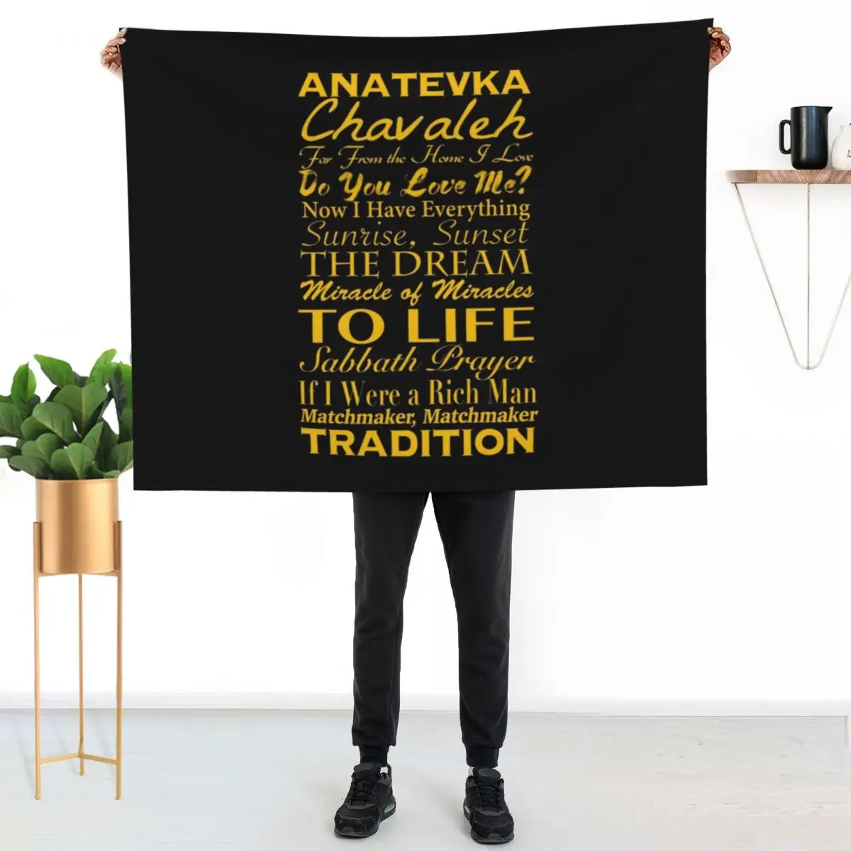 Fiddler on the Roof - Song List Classic T-Shirt Throw Blanket Reusable Durable Soft Blanket for All Seasons