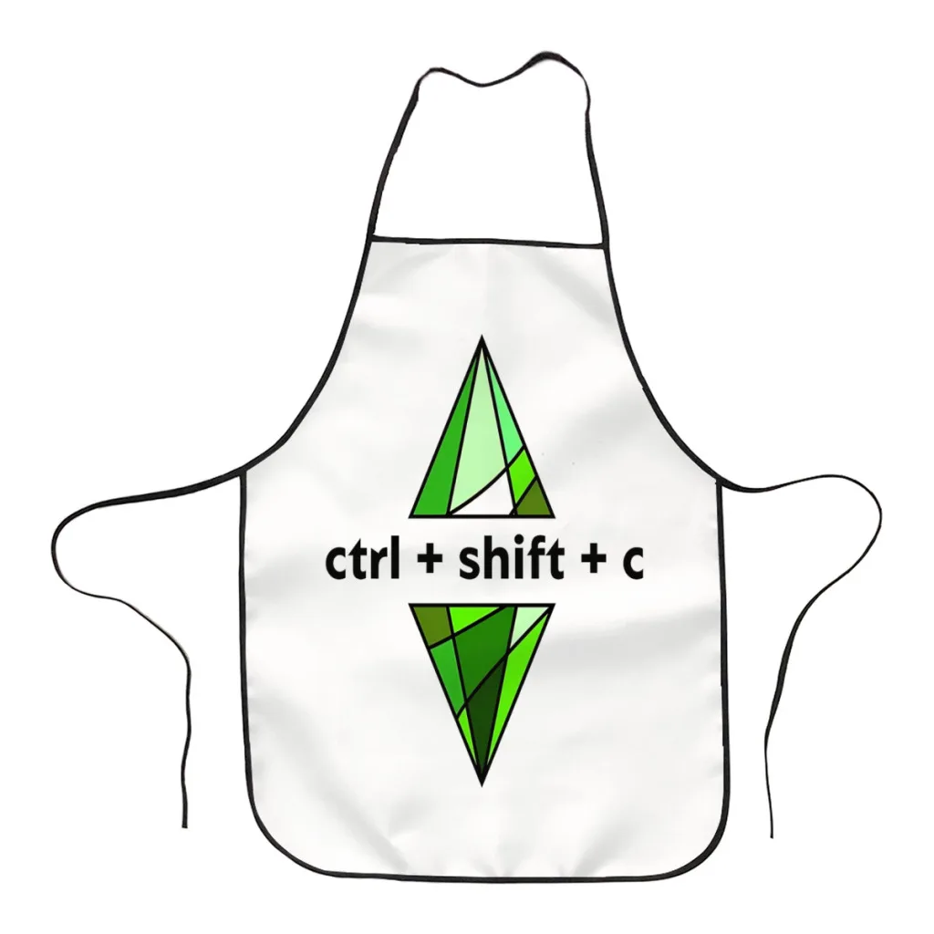 The Sims 4 - Ctrl+shift+c Plumbob Kitchen Aprons for Women Household Cleaning Apron Chefs Cooking Baking Apron