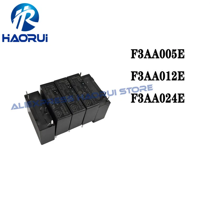 Free Shipping 50Pcs 100% new original Relay F3AA005E F3AA005 F3AA012E F3AA012 F3AA024E F3AA024 5VDC 12VDC 24VDC 4Pin 5A 250VAC