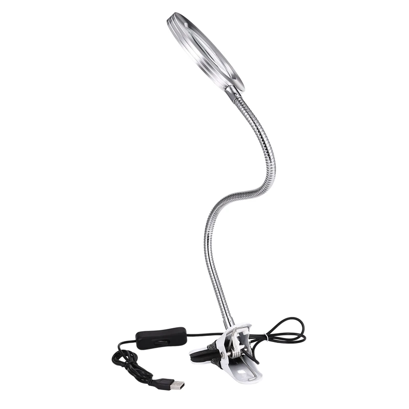 سطح الطاولة المكتبي 8X عدسة مكبرة لصالونات التجميل وشم المكبر ضوء المصباح