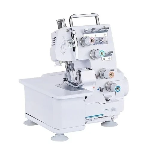 Mini Portable Electric Overlock Sewing Machine 434 Flat-Bed 4 Thread Automatic Feed High-Speed for Home Use New Household Model