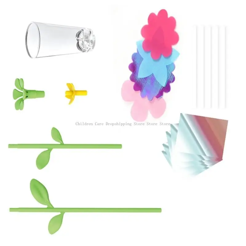 لعبة آلة الضغط على باقة الزهور، مجموعة إبداعية للأطفال، صانع الباقة التعليمية، لعبة الأنشطة اليدوية #1