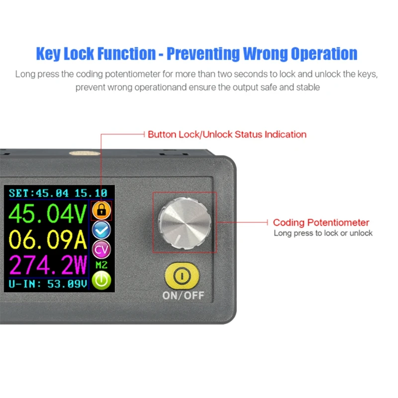 DPS5020 Constant Voltage Current DC- DC Step-Down Communication Power Supply Buck Voltage Converter LCD Voltmeter