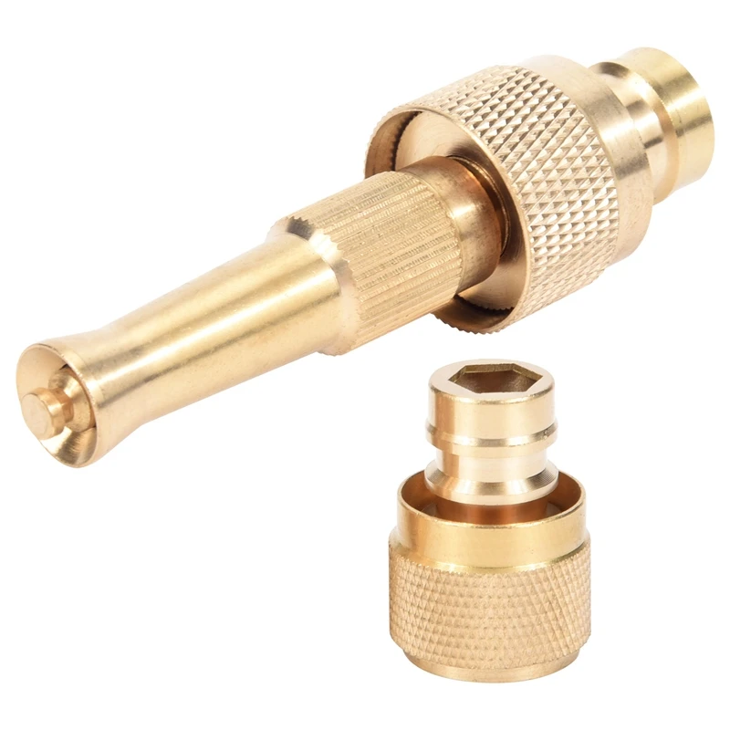 Brass High Pressure Car Wash Adjustable Straight Handle Hose Nozzle Garden Tool Faucet Home Accessories