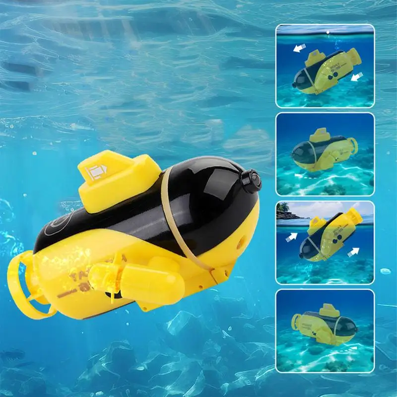 Submarino de controle remoto rc barco de corrida navio à prova dwaterproof água recarregável rc submarino brinquedo água para mergulho em piscinas lagoas