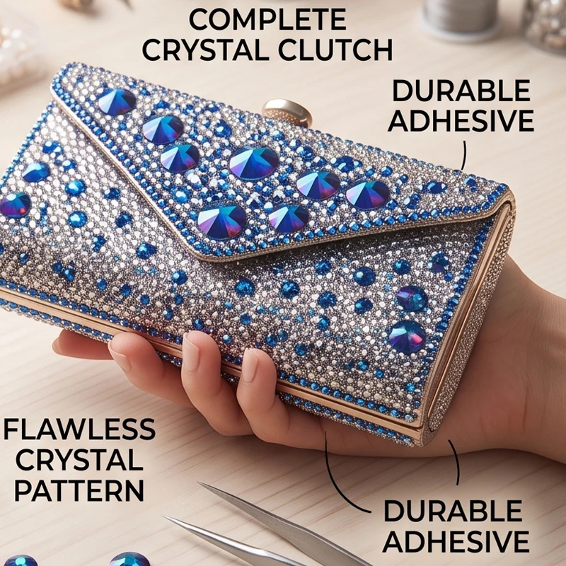 QIAO SS16-SS40 Retro Blaue Kristall-Strasssteine 16 Facetten Flache Rückseite Nicht/Hotfix Kaltfixierung für Nagelkunst DIY Taschenschmuck 2088 – Detail 4