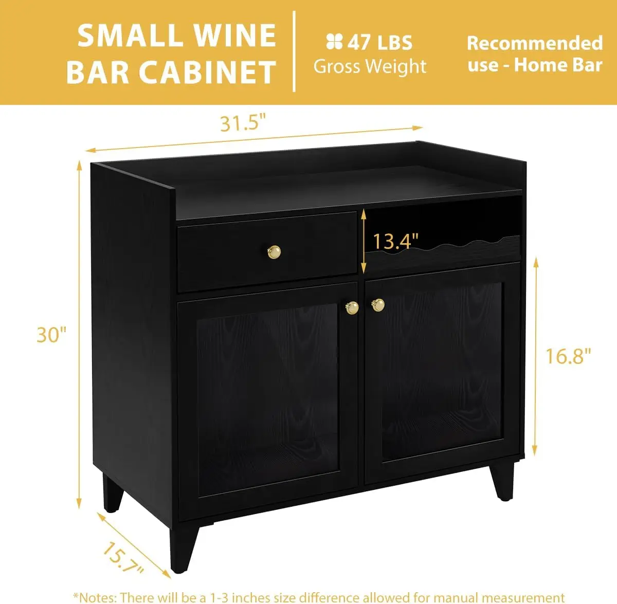 유리문이 달린 소형 와인 캐비닛, LED 조명이 있는 모던한 주류 바 캐비닛, 농가 스타일 뷔페 커피 사이드보드