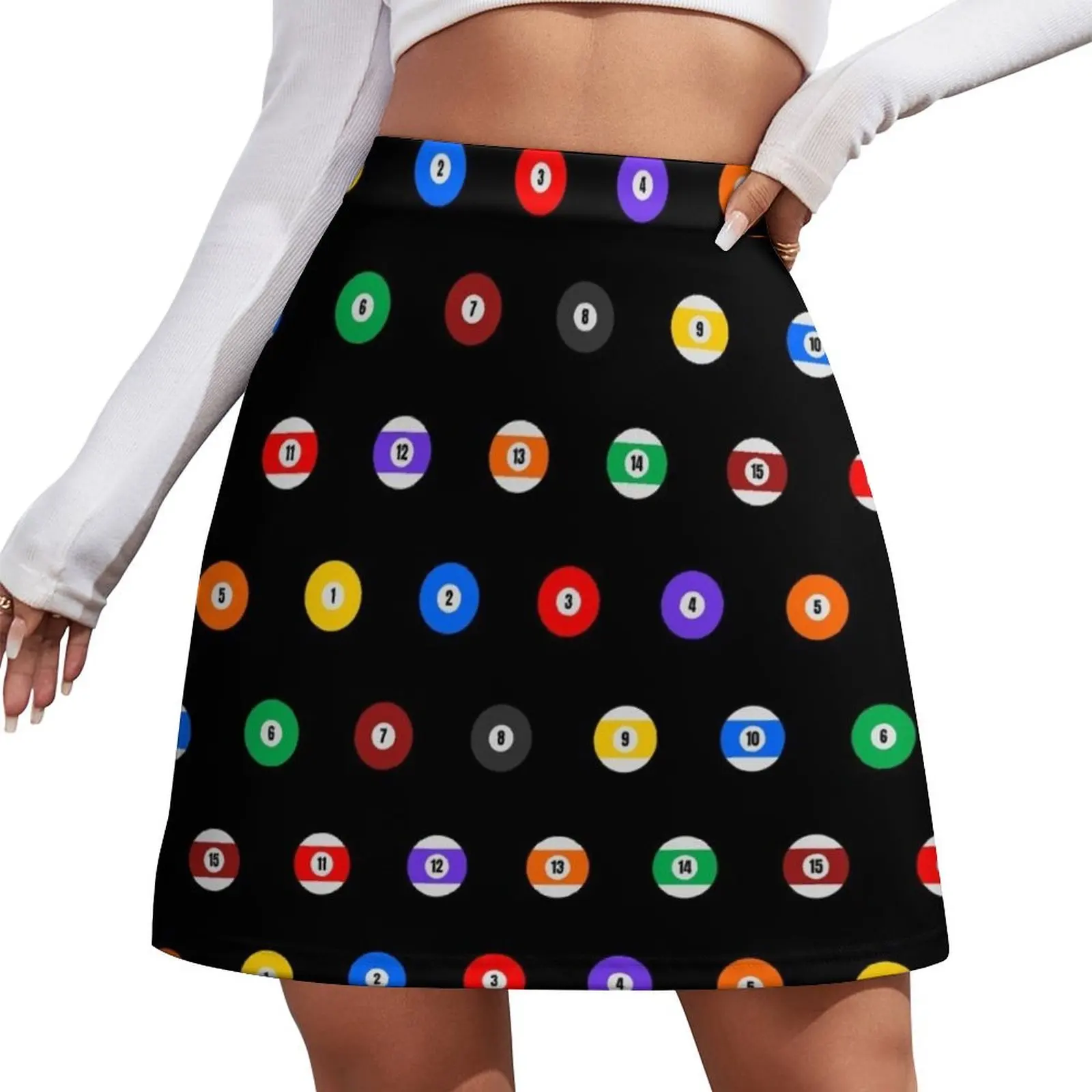 

Billiards Pool Balls Numbers Mini Skirt Women's dress Korean clothing skirts for women 2026 Woman clothing Mini Skirt