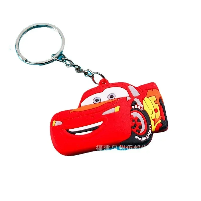 Disney Handsome Lightning McQueen Car Key Hanging Patch Resin Key Chains Decoration Children's Schoolbag Decoration Holiday Gift