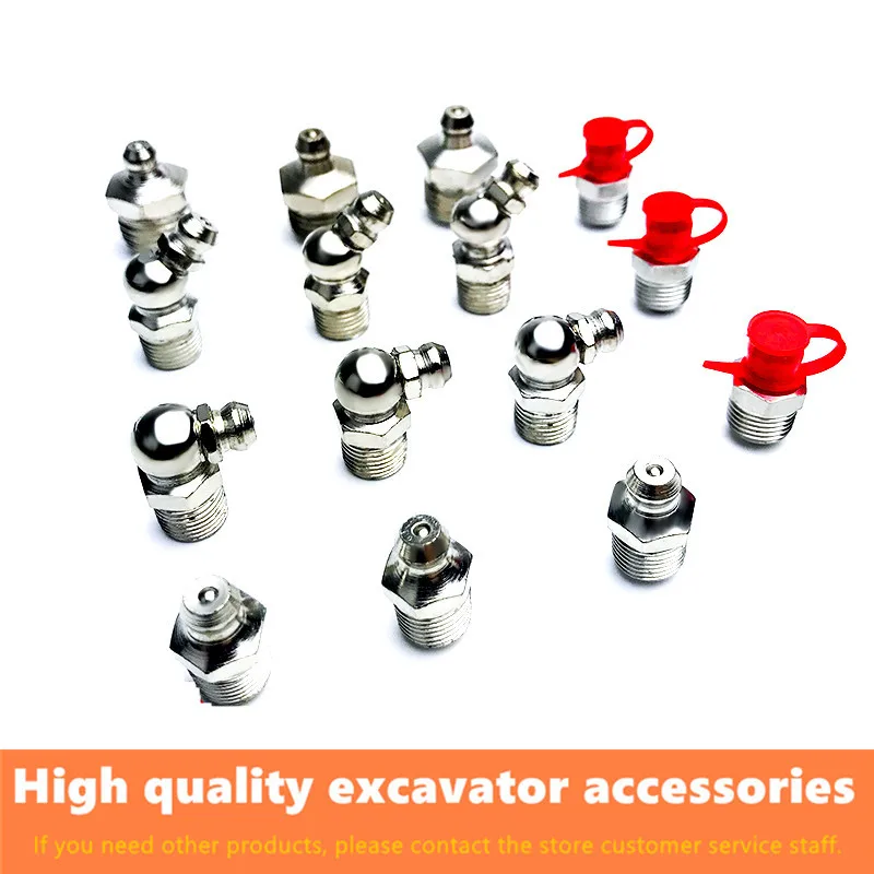 For Butter Nozzle Butter Nozzle Oil Injection Straight Nozzle Curved Nozzle 8m10m12 Stainless Steel Fittings excavator parts