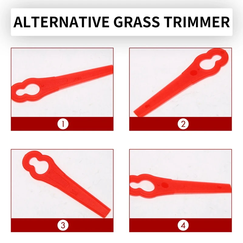 ABGG-80Pcs Replacement Grass Trimmer Blades Spare Part Lawn Mower Cutting Blades Cutter Tool