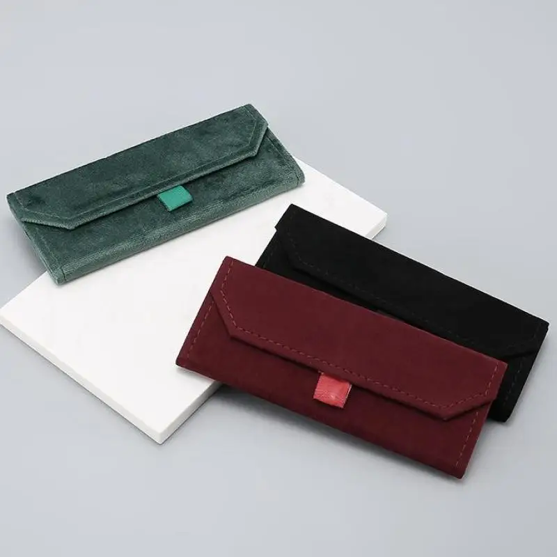 حافظة نظارات مخملية مثلثة قابلة للطي حافظة نظارات شمسية أنيقة صندوق نظارات قراءة ناعم صندوق نظارات إبداعي مقاوم للضغط #5