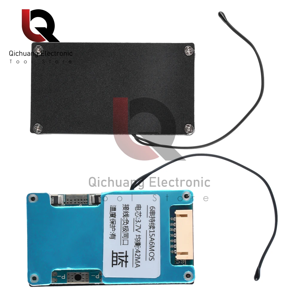 Lithium Battery BMS 6S 22.2V 15A 20A 25A Balanced Charge Board Equalizer with Overcharge Discharge Short Circuit Protection