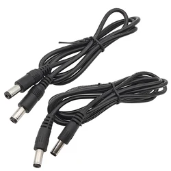 1Pcs Black DC Power Cable 5.5mm x 2.1mm Male to 5.5mm x 2.1mm Male Plug Connector Extension Cord for CCTV Security Camera