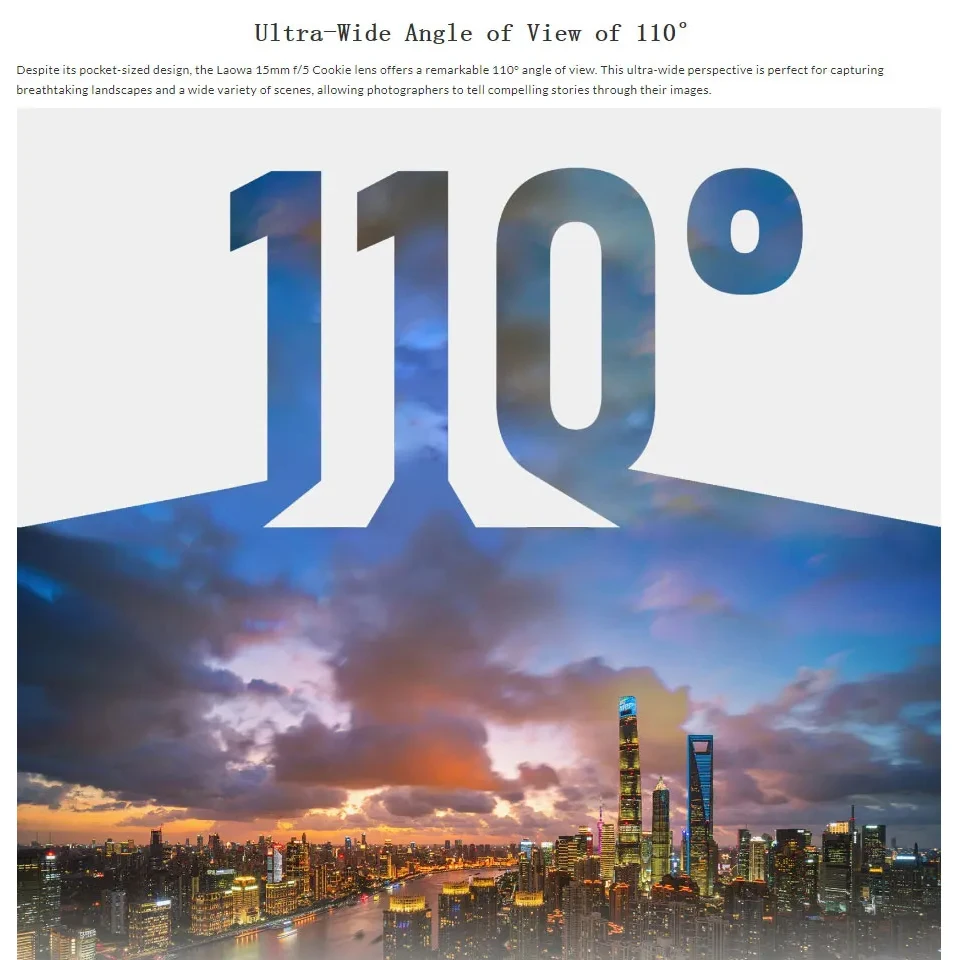 Laowa Venus Optics Full Frame 15mm F5.0 lente de galleta lente de enfoque Manual de ángulo ultraancho para Sony A7S Nikon Z50 Canon R6 Leica M11
