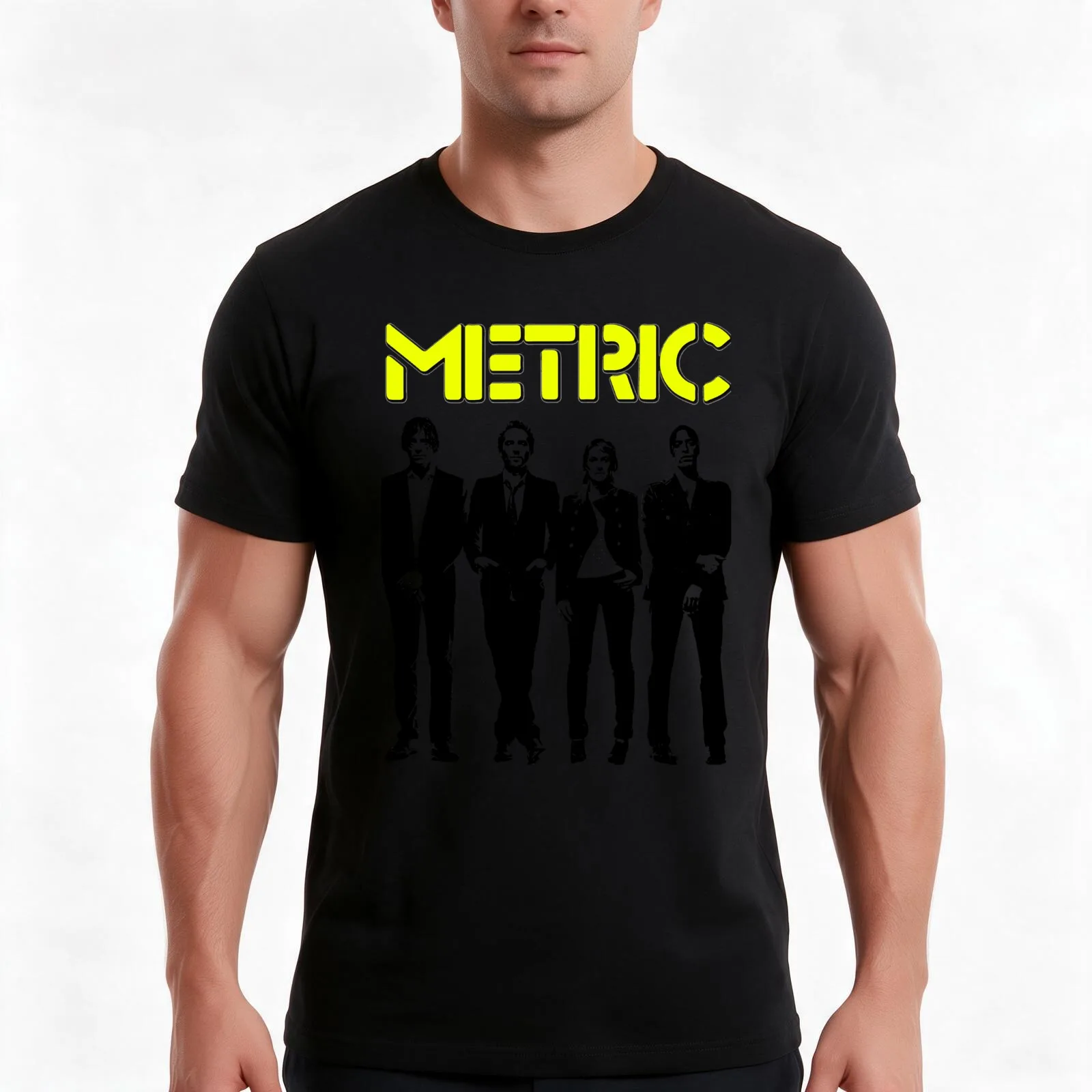 Metric T-Shirt, Summer Casual Cotton Tee, Oversized Streetwear Tops, Vintage Graphic Print, Loose Fit Short Sleeve, 100% Cotton