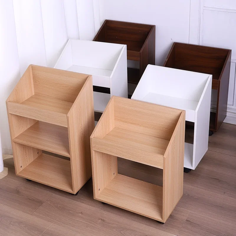 Mobile multi-layer small side desk storage rack workstation artifact bag storage trolley floor mobile trolley
