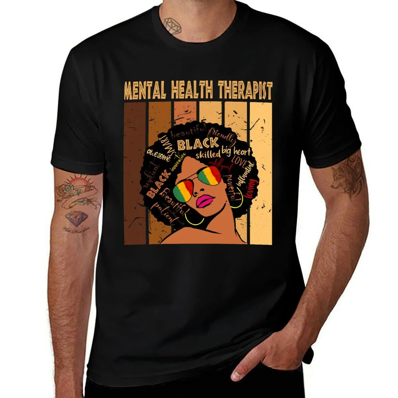 

Afro Health man T-Shirt shirt man designer T-Shirt Black luxury t Sweatshirt t Therapist shirt Women History Month Mental