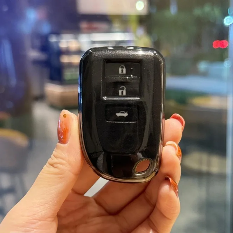 Für Toyota Prado Yaris Vios Previa Protector Shell schlüssel loses Autozubehör 2 3 Tasten TPU Autos chl üssel Fall Abdeckung