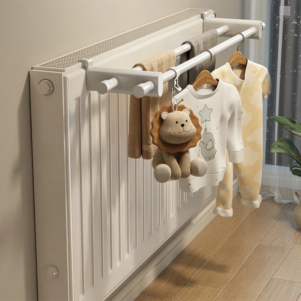 Bathroom Storage Cloth Hanger Practical And Stylish Ample Storage Space Compact And Space-saving For 0.3m-2m Radiator