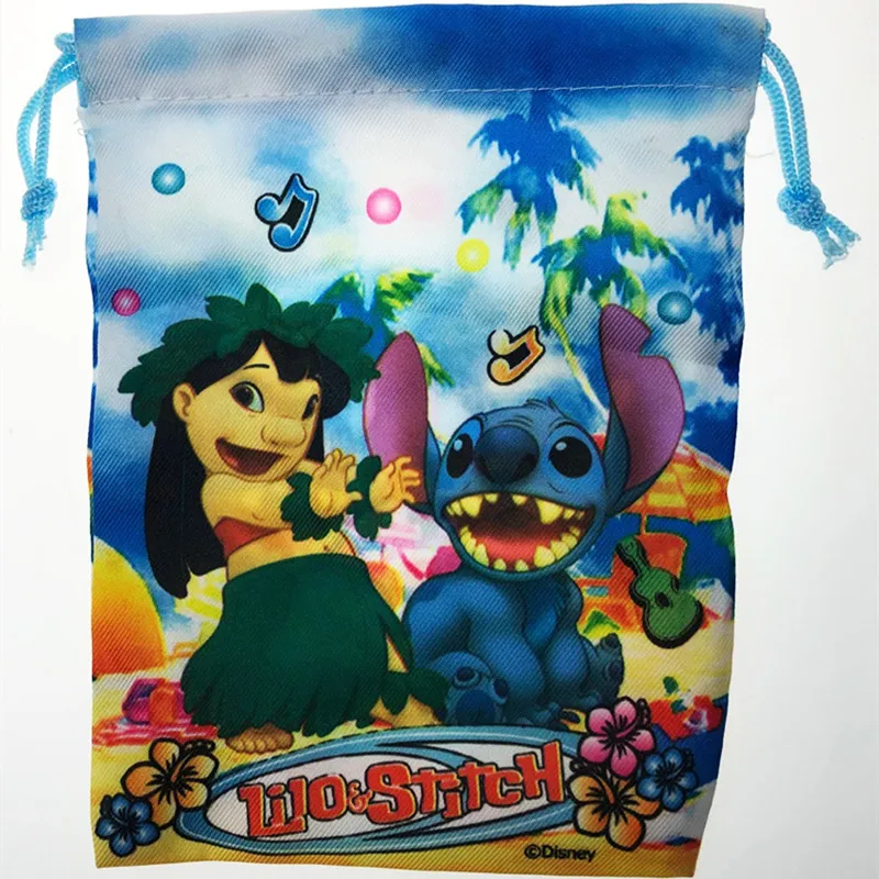 New Anime Stitch Bundle Pocket Kawaii Lilo & Stitch Storage Bag Cartoon Non Woven Drawstring Bag Children Party Gifts