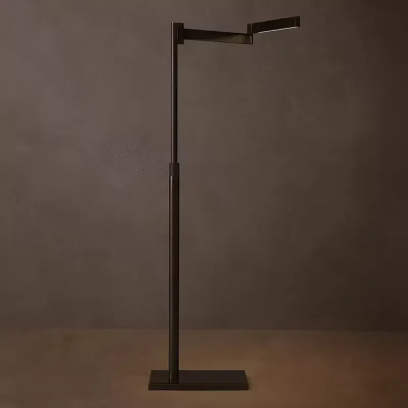 Steel Floor Lamp Modern Minimalist Adjustable Height Dimmable Standing Light Living Room Bedroom OEM Project Lighting