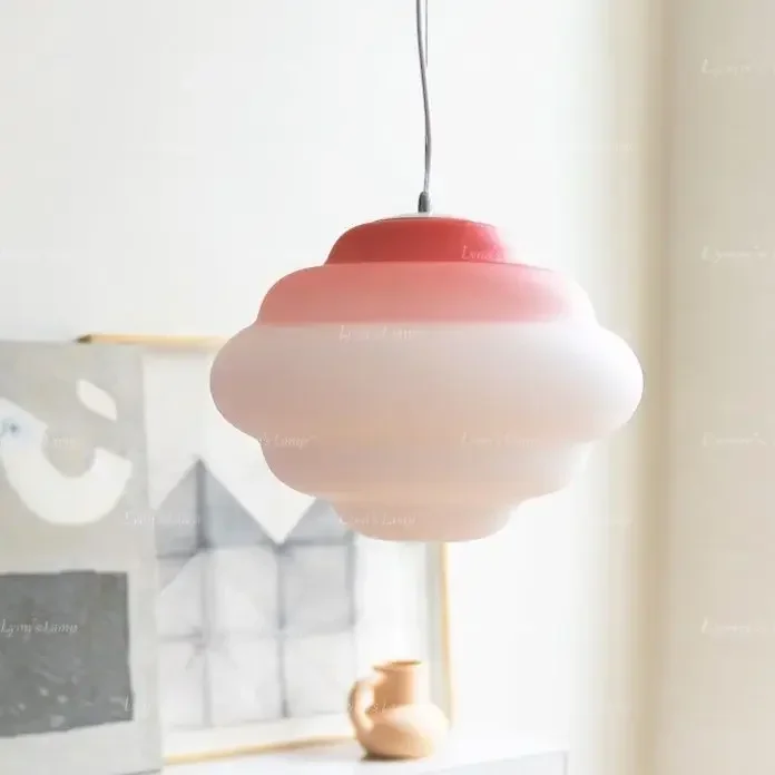 Nordic Creative Pendant In Milk Tea Shop Restaurant Bar Gradient Cloud Bedroom Children Room Pendant Light Hanging Lamp Decor