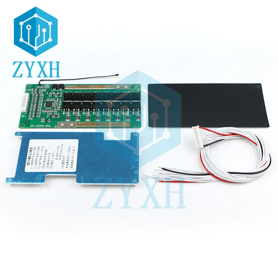 Balance BMS 10S 36V 40A 50A 60A Lithium 18650 Battery Pack Charge Board Equalizer with NTC Tempera Protection For Ebike/Escooter