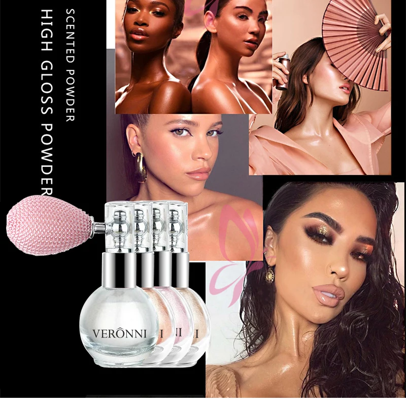 بودرة هايلايتر مكونة من 4 ألوان متوهجة، بودرة هايلايتر متوهجة تدوم طويلاً لتحديد ظلال العيون، لؤلؤة لامعة دقيقة #3