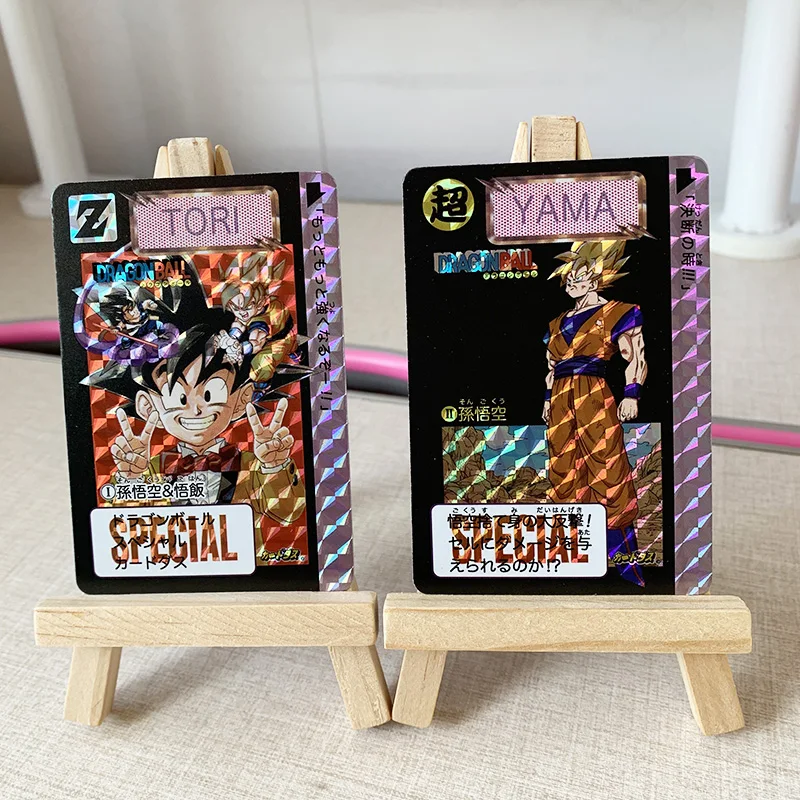 Anime dragon ball diy acg jogo cartas colecionáveis filho gohan filho goku chichi célula torankusu gotenks brinquedos para meninos presente de aniversário