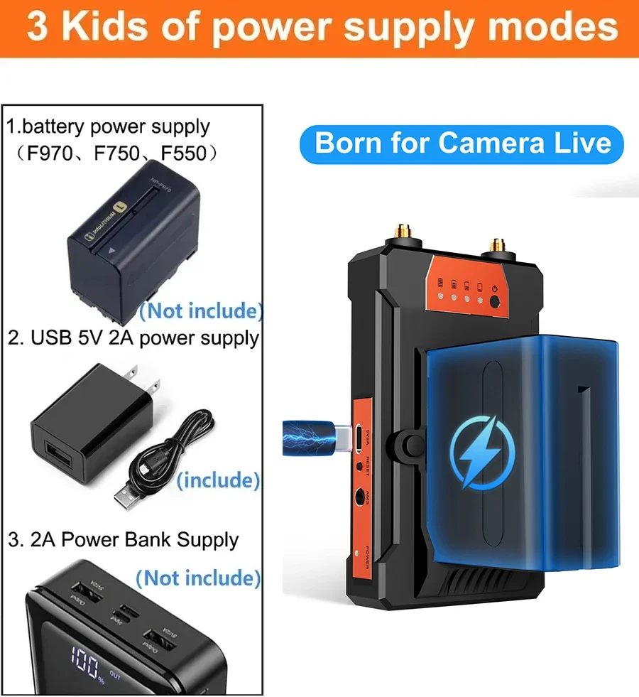 Imagem -03 - Extensor de Compartilhamento sem Fio para Transmissão ao Vivo Transmissor e Receptor de Vídeo Hdmi Câmera de Bateria Ps4 pc para tv 1080p 200m