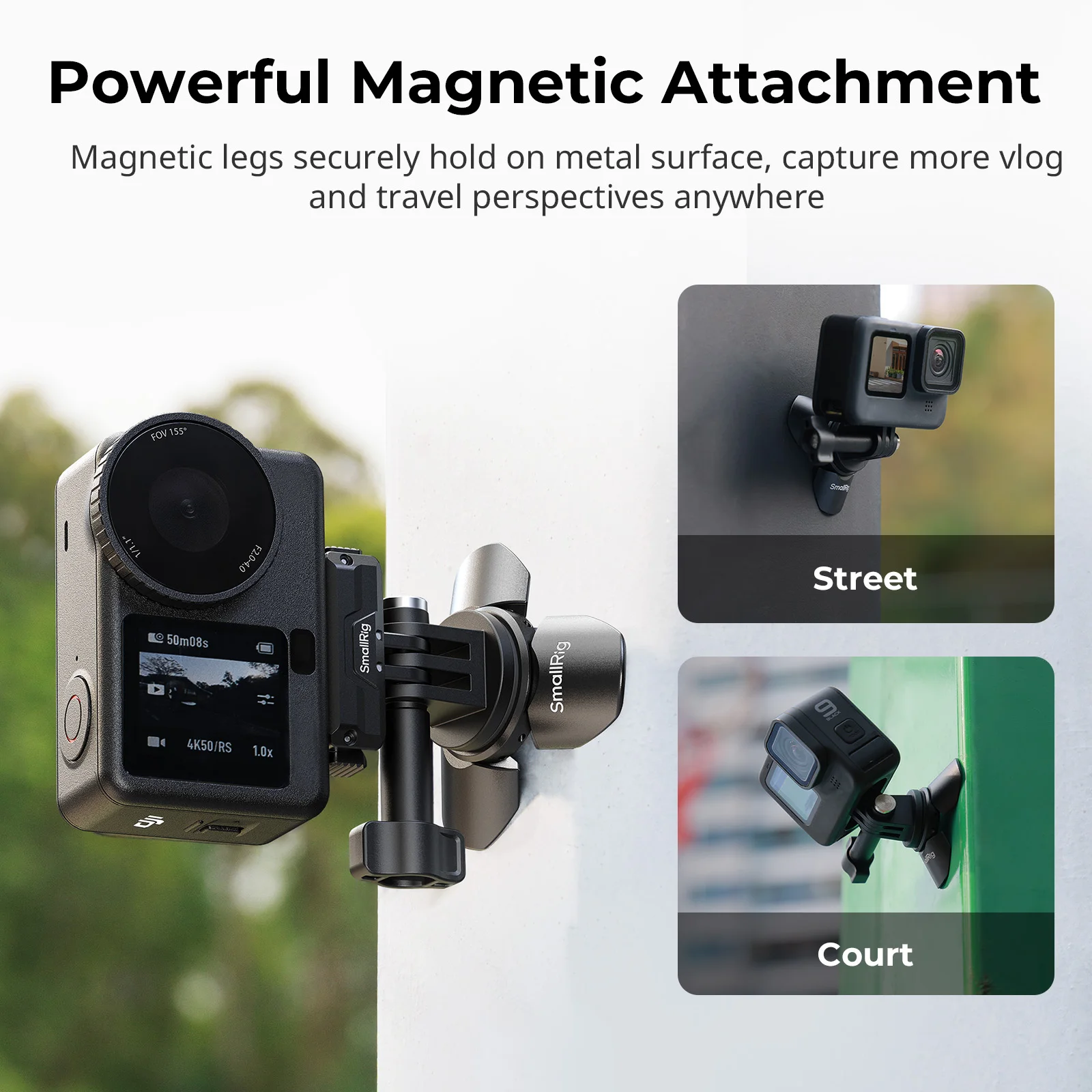 SmallRig Mini Statyw z Szybkim Montażem do DJI Osmo Pocket 4/3, Automatyczne Rozkładanie, Magnetyczne Mocowanie do DJI Osmo Pocket 4 Pro 6083 — zdjęcie produktu 4
