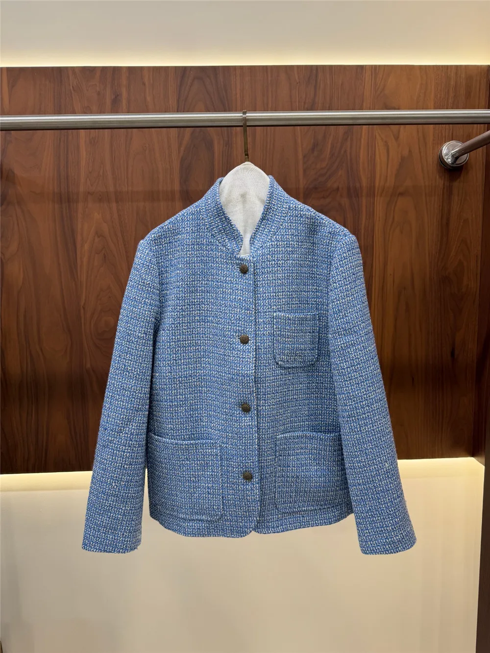 Women's Wool Long Sleeve Blazer Jacket Female Clothing Elegant Professional Tailored Suiting Fabric