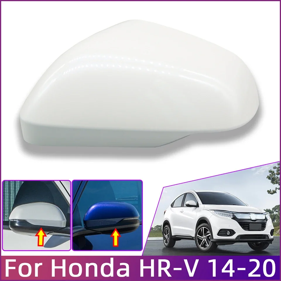 

Rearview Mirror Cover Cap For 2014-2020 RU Honda HR-V Vezel Shell Housing Mirror Cap Painted White Red Silver Car Accessories