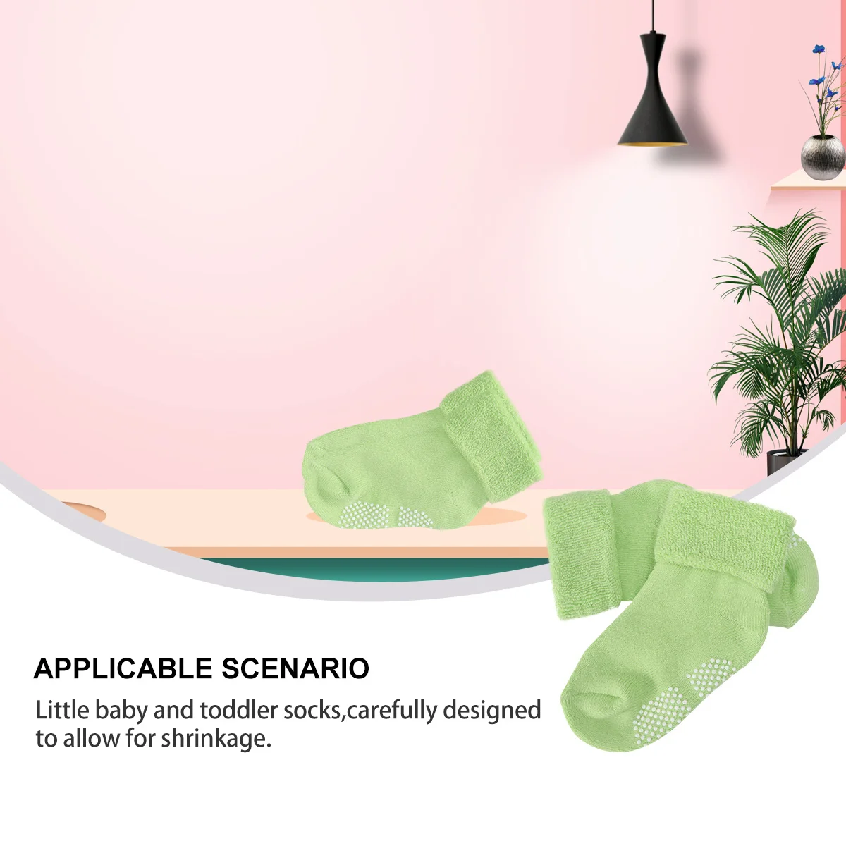 

Non-Slip Stretchable Socks for Babies 1-3 Years Thickened Cotton Comfortable Infant Socks for Daily Use