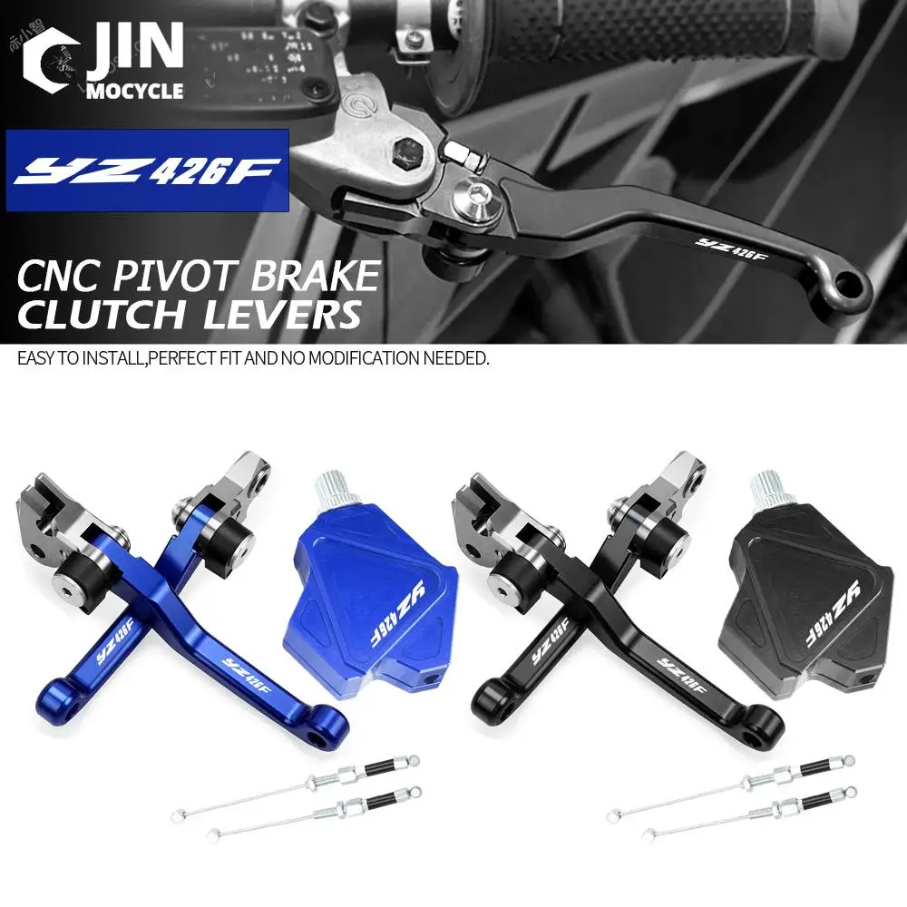 For YAMAHA YZ426F YZ 426F YZ426 F 2008 Motorcross Accessories CNC Stunt Clutch Lever Easy Pull Cable System Brake Clutch Levers