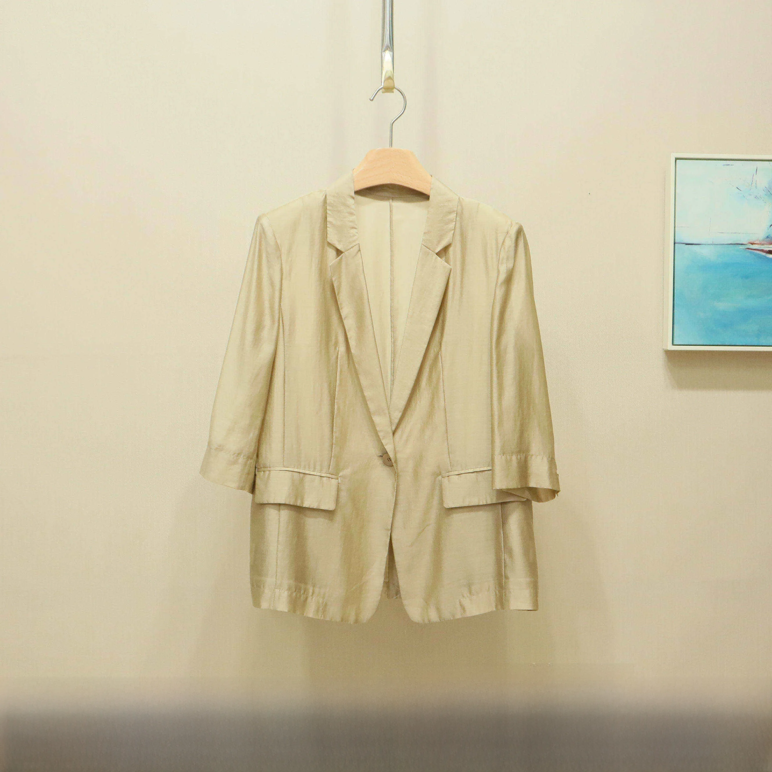 

Casual Commute Sle Women's Blouse Summer New Loose Fit UV Protection Light Weight Seven Sve Length Classic Coat