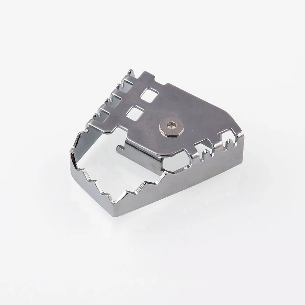 

Aluminum Motorcycle Rear Foot Brake Pedal Extender Pad For Series Silver Corrosion Resistant Durable Metal Car Treadle