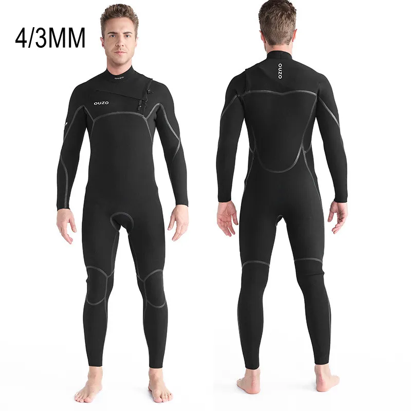 

4/3MM Neoprene Long Sleeve Keep Warm Snorkeling Surfing Diving Suit Men UnderWater Hunting Spearfishing Swim Kayaking Wet Suit