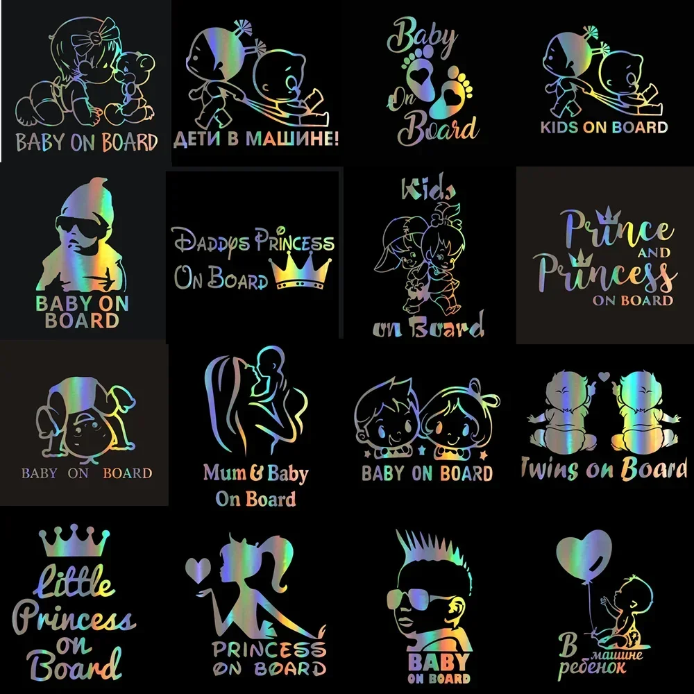 Car Stickers Personality Baby on Board Series Funny Car Body Window Warning Signs Child Stickers and Decals Vinyl