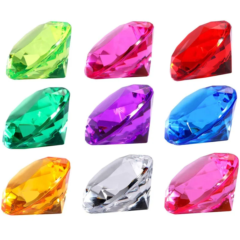 Pirate Treasure Jewels Acrylic Diamonds Gems 40/30/19MM Birthday Party Give Away Gifts For Children Toys Kinder Spielzeuge