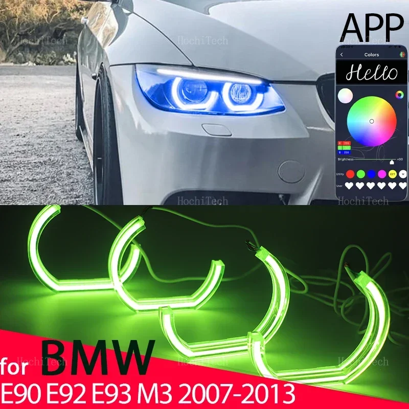 APP control Multicolor Led Angel Eyes Ring Daytime Running Retrofit for BMW 3 Series E90 E92 E93 M3 2007-2013 Coupe cabriolet